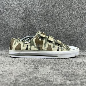 Vans Prison Issue Mens Sz 13 Green Camo Hook And Loop Athletic Skate Shoes Used